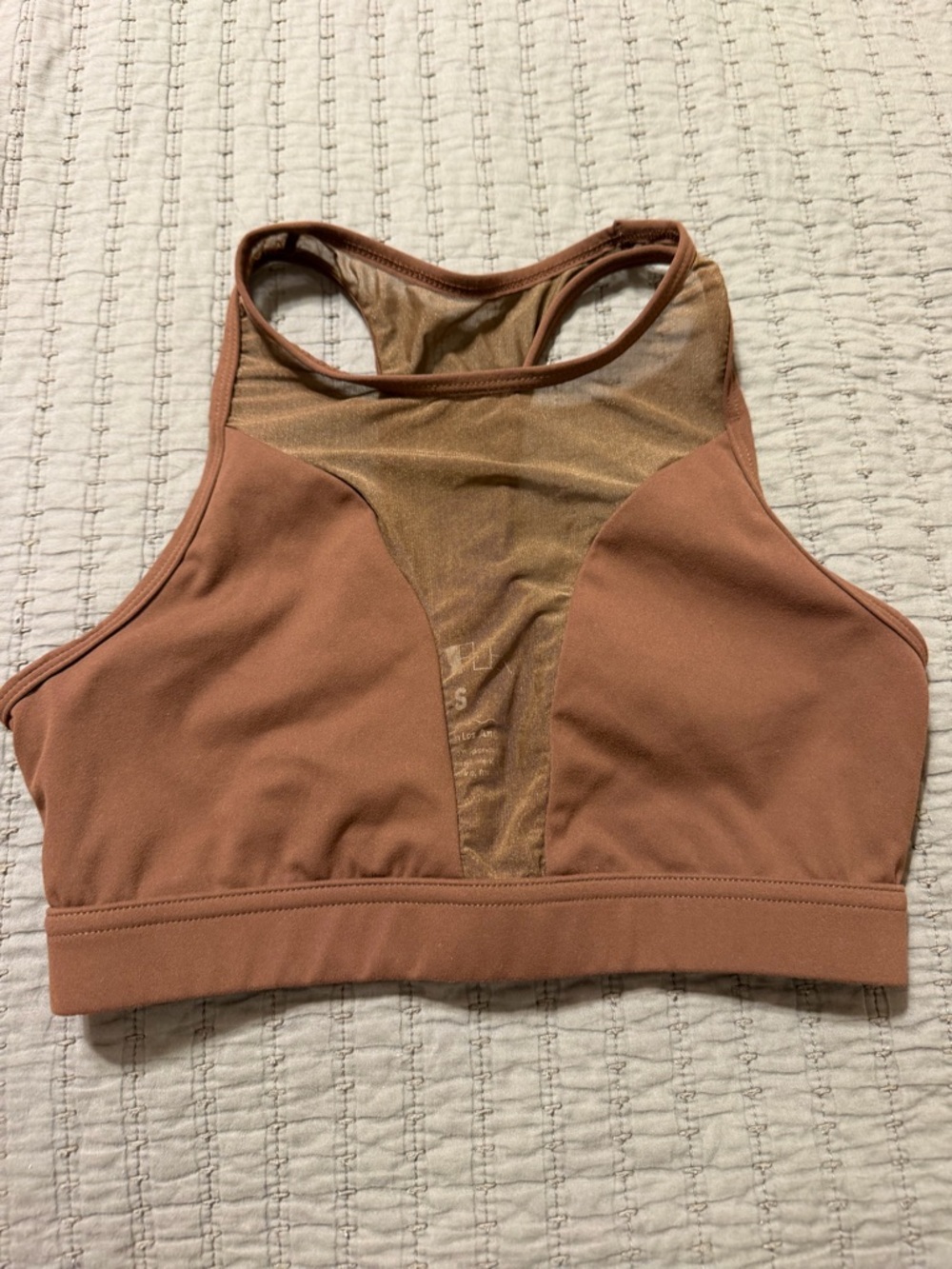 Popflex Brown Mesh Sports Bra